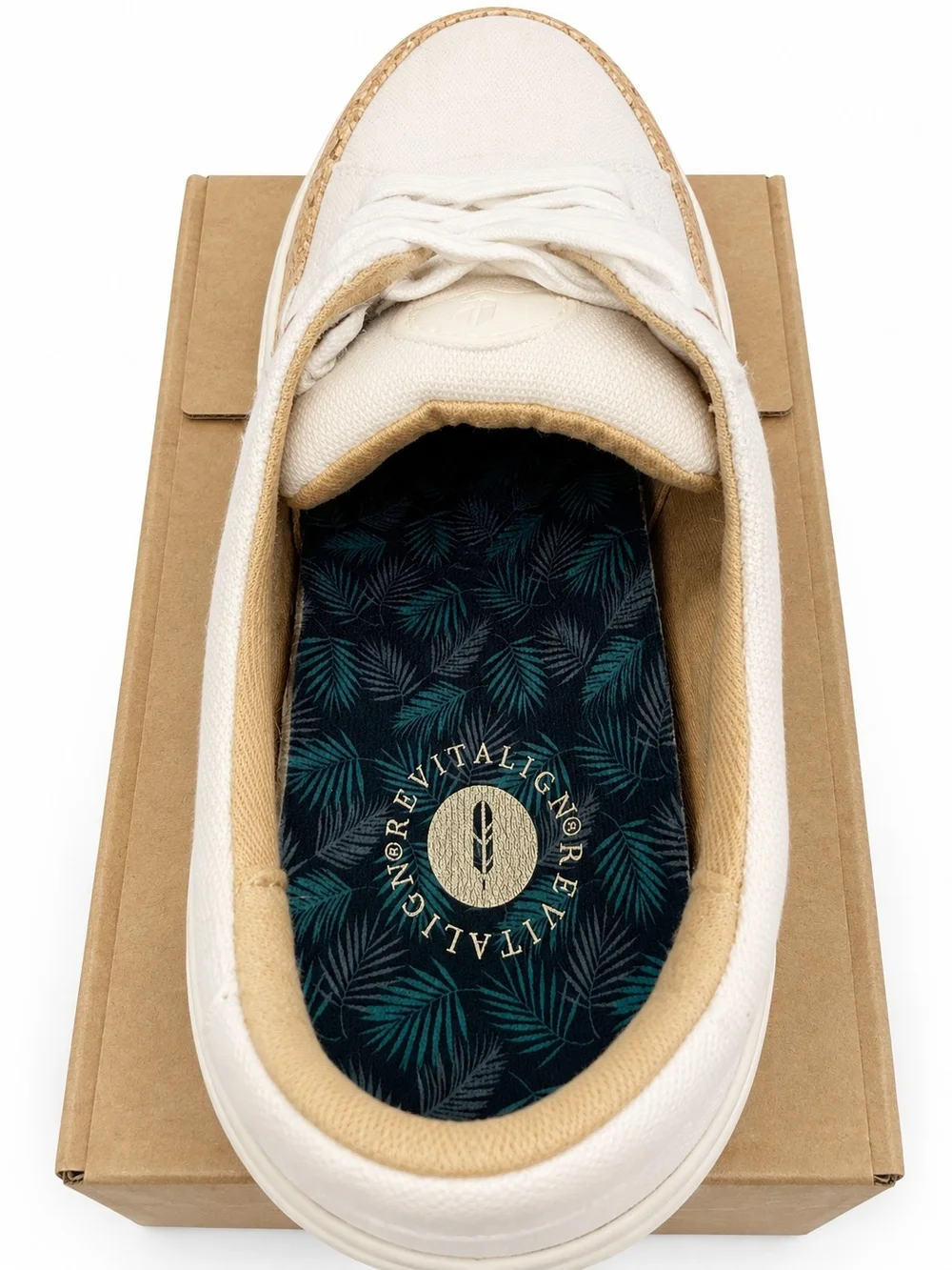 Revitalign White Canvas Lace Up Slip On Comfort Sneakers NIB Womens Sizes 7-11